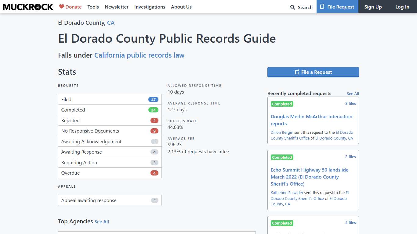 El Dorado County Public Records Guide • MuckRock